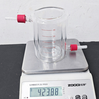 Bécher en verre à double enveloppe pour laboratoire, avec bec verseur amovible, 50-2000 ml