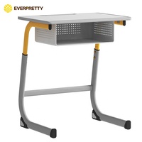 Fournitures scolaires en gros, bureaux et chaises en métal pour étudiants avec armoire de rangement pour salle de classe