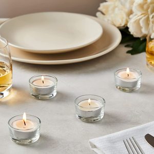 Portacandele <span class=keywords><strong>in</strong></span> <span class=keywords><strong>Vetro</strong></span> (Set da 24) per Centrotavola con Candele Tealight, Decorazioni per Matrimoni - Product Image 1