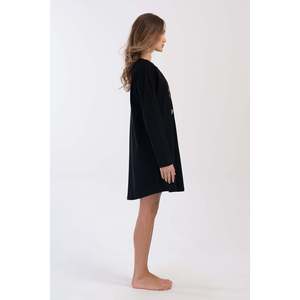 Tunique KADIN P.SUPREM BATTAL XXL à col rond, manches longues, poches ovales - NOIR - NOIR - Product Image 3