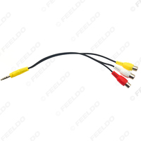 Adaptateur audio-vidéo TRRS 3,5 mm vers 3 RCA femelle, câble convertisseur standard pour haut-parleur de voiture, lecteur DVD, câble AUX 25 cm