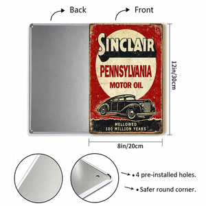 Insegne Vintage in Metallo Personalizzate per Garage, Stile Retrò Stazione di Servizio, Decorazione Murale per Casa, 8x12 Pollici, Poster per Officina Auto d'Epoca - Product Image 6