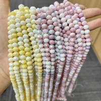 Perles de cristal en gros, macaron pastel bicolore, facettées, rondelles 8/10 mm, pour la fabrication de bijoux DIY, bracelets et colliers