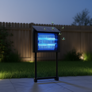 Lámpara Antimosquitos Solar de 4500V, IP56 Impermeable, Recargable, Luz Ultravioleta, Trampa para Insectos de Exterior - Product Image 2