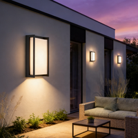 Applique murale LED extérieure étanche pour maison, villa, cour ou portail, base en aluminium pour jardin, balcon ou terrasse