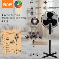 RAF R.919 Faible bruit 3 feuilles PP et 3 réglages de vitesse du vent Ventilateur électrique réglable pour le ménage
