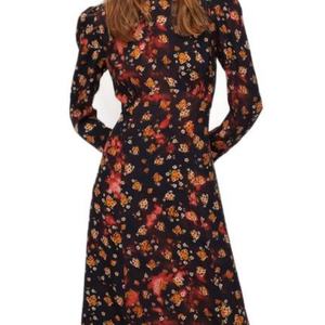 XIUYU último vestido MIDI ajustado con estampado floral de cuello redondo de manga larga personalizado - Product Image 2
