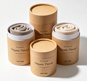 Premium Eco-friendly <b>Clothes</b> Kraft Cardboard Cylinder <b>Box</b> Packaging Scarves T-shirt Paper Tube with Visual Window - Product Image 4