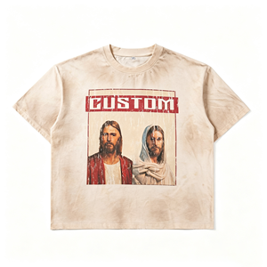 Street Hip Hop Style Unisex's Loose <strong>Messy</strong> Cutting Solid Color Cotton T-shirt Custom Fashion Washed Short Sleeve <strong>Tshirts</strong> - Product Image 4