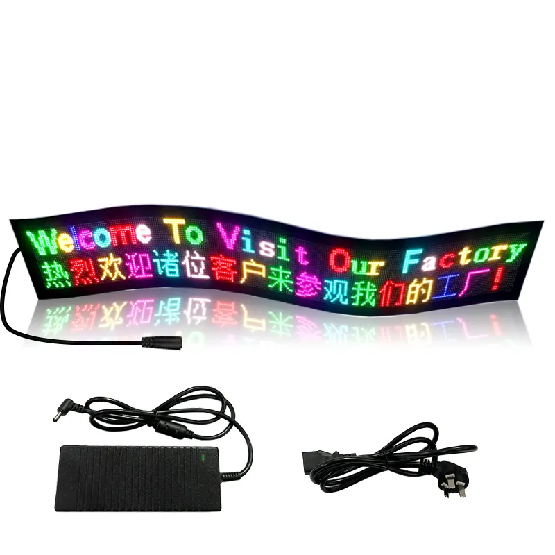 APP Programmable Flexible LED Display Screen Outdoor Brightness Scrolling Messages Shop LED Display Car Window Light LED Sign