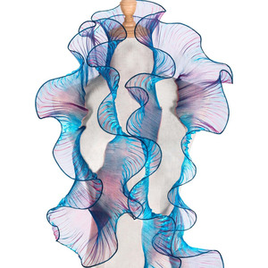 Iridescent Crepe Chiffon <strong>Fabric</strong> Roll Sewing Dress Bag Decoration Ruffled Organza Pleated Chiffon <strong>Lace</strong> <strong>Fabric</strong> Trims - Product Image 1