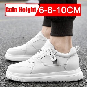 Chaussures de sport de luxe pour hommes et femmes, rehaussantes invisibles, augmentant la taille de 6, 8, 10 cm, pour homme, blanches - Product Image 1