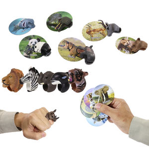 2024 anak-anak bermain peran game plastik hewan model cincin mainan dengan kartu nama - Product Image 2