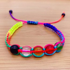 Ethnic Tibetan Style Handmade Five Lines Lucky Friendship Five Colors Beaded Rope Chinese Lucky <b>Red</b> String <b>Bracelet</b> - Product Image 6