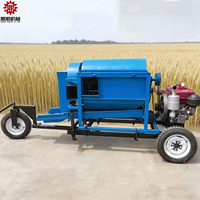 Batteuse multifonctionnelle pour riz et blé, batteuse à maïs à bas prix très vendue, batteuse diesel pour millet, soja et sorgho