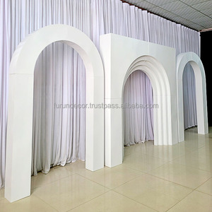 Arche 3D blanche moderne en métal pour mariage, baby shower, décoration de maison et de scène - Product Image 6