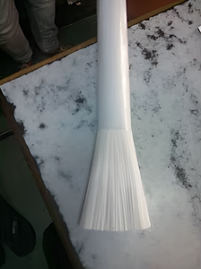 Brosse de nettoyage industrielle robuste en nylon blanc, fibres synthétiques souples, résistantes à l'abrasion - Product Image 3