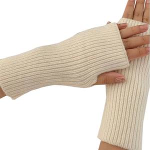 2025 Fábrica Direta Elegante Metade-Dedo Luvas de Inverno Quente De Malha Braço Warmer Protetor De Pulso para Ciclismo Ski Sports - Product Image 1