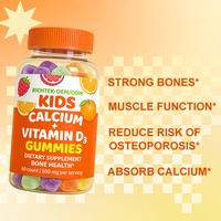 Gommes pour enfants OEM avec vitamines D3 Complément alimentaire Gommes à base de calcium et de vitamine D3 pour les os et le système immunitaire