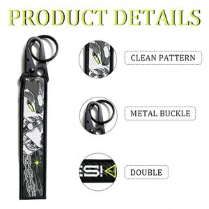 Wholesale Customized Personalized Embroidered Fabric Label <b>Custom</b> Woven Embroidery <b>Key</b> Ring Keychain - Product Image 2