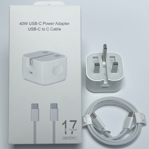 40W PD <b>USB</b> <b>C</b> Fast Charger Kit 1M Braided Type-<b>C</b> Cable US EU UK Plug Handy Fast Charging <b>Adapter</b> for Phone Tablet Laptop - Product Image 5