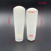 Bouteille inversée en HDPE à toucher doux personnalisée, 150 ml, 120 ml, 100 ml, bouteilles compressibles avec bouchon à clapet, valve en silicone, emballage cosmétique