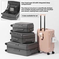 Nouveau 20 pouces multifonctionnel universel roue chariot valise ouverture latérale cadre en aluminium PC bagage à main étui de voyage ensembles de bagages