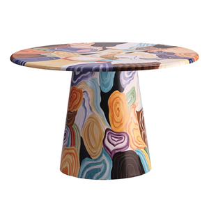 Échantillon Gratuit - <span class=keywords><strong>Table</strong></span> <span class=keywords><strong>de</strong></span> Salle à Manger Moderne Ronde en MDF, Style Formel Nordique Européen Chinois, <span class=keywords><strong>4</strong></span> Places, pour la Maison - Product Image 2