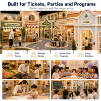Parque de atracciones interior modular con coches montables, escaparates de mercado, gestión de calidad ISO 9001, zona infantil en centro comercial