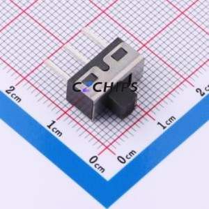 HX SS-12D10L4 Slide Switch SIP-3P,12.7x6.7mm Switch Single Pole Double Throw Rectangle Pin Header PC Pin 12.7mm - Product Image 1