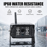 Système de caméra sans fil pour camion 1080P AHD avec écran tactile, kit de caméra de recul robuste, étanche IP69K, vision nocturne, DVR