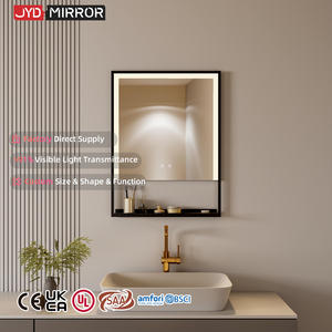 Fabricants <span class=keywords><strong>Rangement</strong></span> mural noir en continu Dimmable anti-buée éclairé Frontlit personnalisé Fer <span class=keywords><strong>Miroir</strong></span> <span class=keywords><strong>de</strong></span> <span class=keywords><strong>salle</strong></span> <span class=keywords><strong>de</strong></span> <span class=keywords><strong>bain</strong></span> led <span class=keywords><strong>avec</strong></span> étagère - Product Image 1