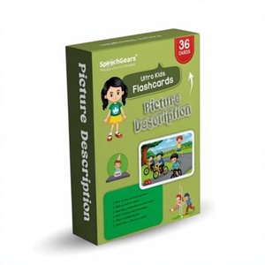 Tarjetas de Descripción de Imágenes Nivel 1, Tarjetas de Aprendizaje Temprano en Inglés, Juego de Actividades Visuales para Niños - Product Image 1