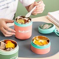 Lonchera de Acero Inoxidable de 710 ml, Taza para Beber, Recipiente Térmico para Alimentos, Termo para Sopa, Contenedores Térmicos, Lonchera Térmica con Cuchara