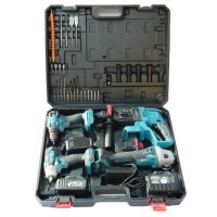 Ensemble d'outils électriques au lithium-ion, clé à moteur sans balais, meuleuse d'angle, marteau rotatif, perceuse électrique, ensemble d'outils 21V