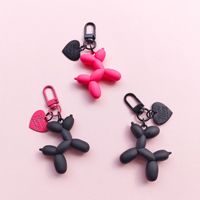 Porte-clés Chien Ballon en Acrylique en Forme de Cœur, Style Dessin Animé Mignon, Pendentif de Sac DIY pour Cadeau de Couple
