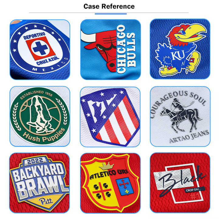 Custom Raised Rubber Heat Transfer National Flag Patches 3d Silicone Logo Thermal Printed Vinyl Sticker Clothing Label