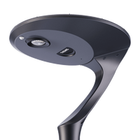 Lampe solaire LED pour poteau, résistante aux intempéries, IP65, pour jardins, parcs, sentiers et voies cyclables