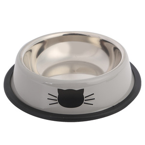 Cuenco redondo de acero inoxidable para gatos, tazón de comida para mascotas, precio de fábrica - Product Image 4