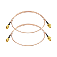Lot de 2 câbles d'extension coaxiaux RG-316 de 2 pieds (60 cm) avec antenne SMA femelle vers SMA mâle, compatibles avec les routeurs 4G LTE et les SDR cellulaires