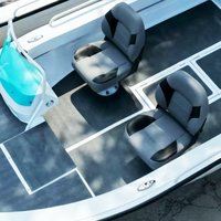 Bateau à moteur révolutionnaire en alliage d'aluminium, 6 à 8 passagers, mains courantes confortables, PVC, pêche en rivière, sports nautiques, haute vitesse, 40 à 60 CV