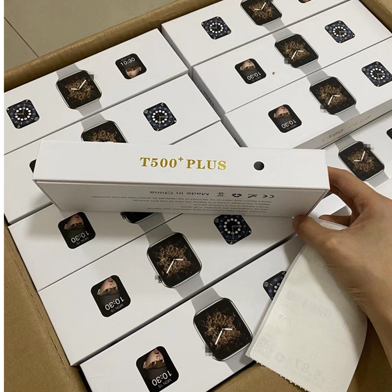 Смарт-часы T500 + Plus серии 6, часы BT, телефонные звонки и ответ, T500 + Plus, 1,75 дюйма, сенсорные Смарт-часы для фитнеса IOW 12 13