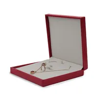 큰 보석 포장 반지 귀걸이 목걸이 도매 럭셔리 보석 선물 PU 상자 두꺼운 가죽 대형 목걸이 상자