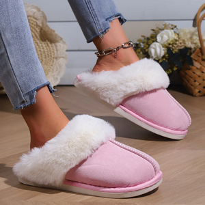 Chaussons d'hiver personnalisés en velours de coton pour femmes, doux, respirants, antidérapants pour usage domestique, en velours chaud cousu - Product Image 5