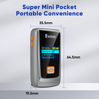 Lecteur de codes-barres 1D portable Eyoyo de type laser, sans fil 2,4 G, Bluetooth 4.1, avec batterie intégrée de 500 mAh