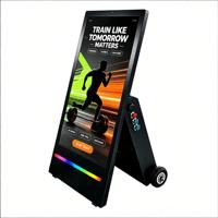 Affichage numérique extérieur A-Board 43 pouces alimenté par batterie, écran LCD portable étanche IP65 pour la restauration et le commerce de détail