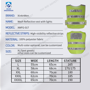 سترة عاكسة مخصصة للمهندسين وعمال البناء مع شعار وإضاءة LED عالية الجودة - Product Image 4