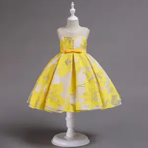 2200 High Quality 3-8 Years Old Baby Girl Flower Dress Design Kids Fancy Clothes Children Party Frock