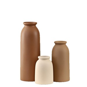 <span class=keywords><strong>Série</strong></span> de couleurs Morandi, vase en céramique mat, grand, moyen, petit, ensemble de trois pièces, moderne, écologique, ornement pour table à manger, meuble <span class=keywords><strong>TV</strong></span> - Product Image 4