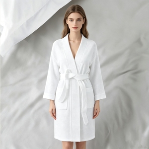 Peignoir de luxe léger en coton gaufré, séchage rapide, couleur et logo personnalisables, unisexe, pour hôtels 5 <span class=keywords><strong>étoile</strong></span>s, spas et usage domestique - Product Image 3